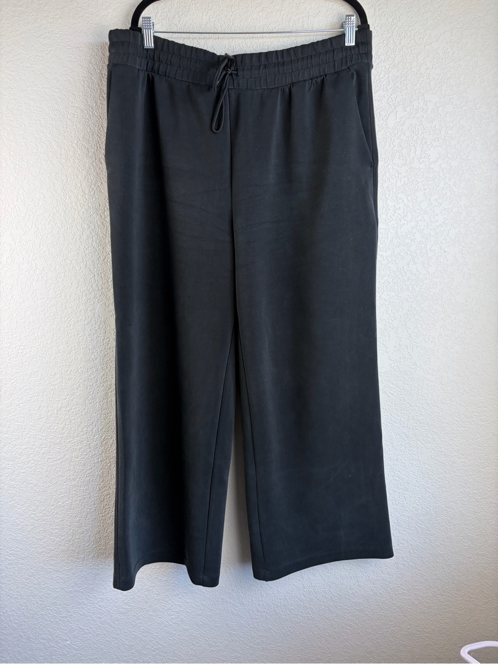 Black Wide Leg Drawstring Pants